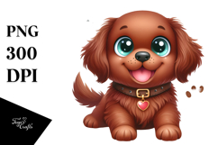 Happy Chesapeake Bay Retriever Cartoon PNG Product Image 1