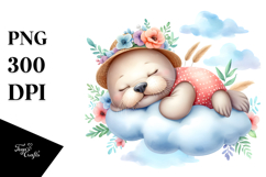 Cute Baby Walrus Sleeping PNG Product Image 1