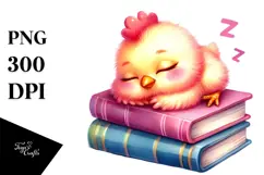 Colorful Cute Baby Chicken PNG Product Image 1