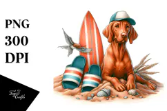 Sand Vizsla Clipart | Watercolor Clipart Product Image 1