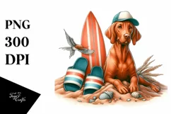 Sand Vizsla Clipart | Watercolor Clipart Product Image 3