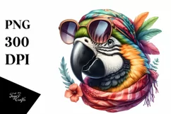 Detailed Macaw Silk Scarf Smiling | Clipart Product Image 3