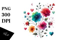 Digital Painting of Washed Watercolor Flower Product Image 1