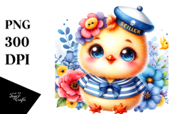 Smiling Sailor Chicken | Clipart Product Image 1