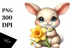 Easter Bunny Egg Flower, Clipart |T-shirt, Mug PNG Product Image 8