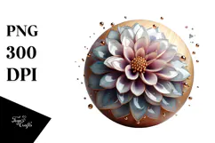 Abstract Glossy Dahlia, Transparent PNG Product Image 1