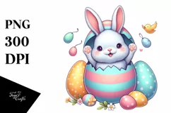 Watercolor Colorful Easter Clipart |T-shirt, Mug, Tumbler Product Image 1