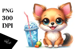 Happy Chihuahua Cartoon PNG Product Image 1