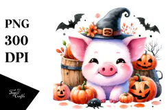 Cute Baby Pig Drawing | Sublimation Clipart Product Image 1