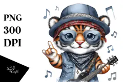 Colorful Baby Tiger with Rocker Look Product Image 1