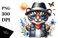sunglasses,Baby Tiger Rocker Look PNG Product Image 1