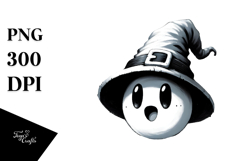 Funny Witch Hat Digital Painting, PNG Product Image 1