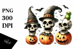 Funny Pumpkin Halloween Clipart PNG Product Image 3