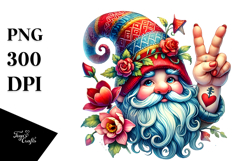 Detailed Valentines Gnome, PNG Product Image 1