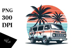 Retro Tropical Tree Van, 20 oz Tumbler Product Image 1
