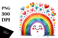 Simple Smiling Rainbow, PNG Product Image 1