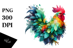 Vibrant Abstract Chicken PNG Product Image 1