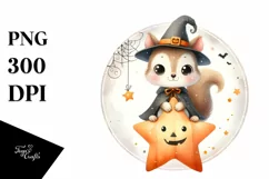 Cute Baby Squirrel in Halloween Costume, Simple Design Product Image 3