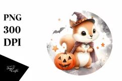 Adorable Baby Squirrel in Halloween Costume, High-Res PNG Product Image 3