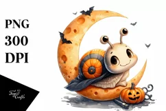 dressed for Halloween Baby Snail PNG Product Image 3