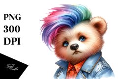 Cute Baby Bear Modeling with Contempt Expression PNG Product Image 3