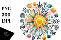 Colorful Sun PNG Product Image 1