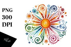 Colorful Sun PNG Product Image 1