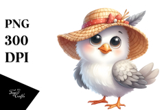 Funny Baby Dove with Sun Hat Product Image 1