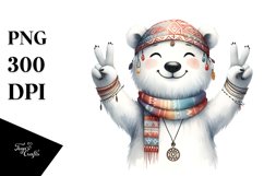 Victorious Polar Bear Clipart Product Image 1