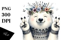 Victorious Polar Bear Clipart Product Image 3