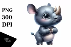 Baby Rhino Big Eyes | Clipart Product Image 3