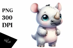 Baby Rhino Big Eyes | Clipart Product Image 3