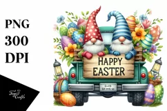 Easter Gnomes Truck Clipart |T-shirt, Mug PNG Product Image 8
