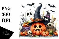 Funny Halloween Scene, High-Res PNG Product Image 3