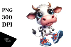 Confused Cow in Sports Shoes Product Image 1