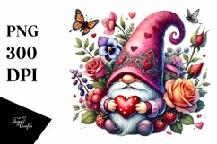 Detailed Gnome with Heart Sign PNG Product Image 1