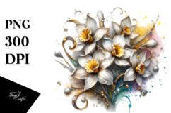 Abstract Artistic Narcissus Clipart Product Image 1