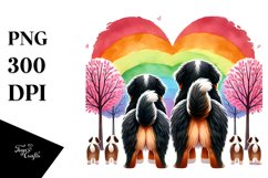 Rainbow Trees with Bernese Mountain Dog Product Image 1