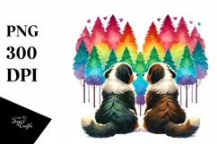 Cute Bernese Mountain Dog Heart PNG Product Image 1