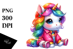 Funny Playing Unicorn, Transparent PNG Product Image 1