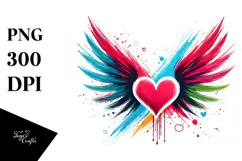 Heart with Wings, Transparent PNG Product Image 1