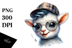 Cute Baby Lamb Energetic PNG Product Image 1