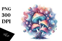 Magical Celestial Astral Mushroom | Sublimation | Clipart Product Image 3