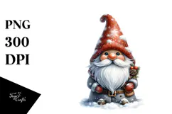 Detailed Winter Gnome PNG Product Image 1