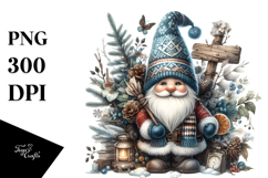 Detailed Winter Gnome PNG Product Image 1