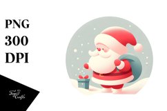 Pastel Christmas Santa PNG Product Image 1