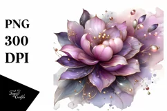 Glossy Lilac Watercolor Splash | Clipart Product Image 3