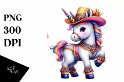 Baby Unicorn Cajun Two-Step PNG Product Image 1