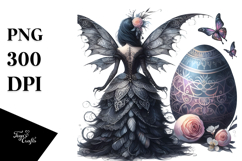 Gothic Fairy with Easter Egg PNG Product Image 1