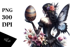 Gothic Fairy Easter Egg PNG Product Image 1
